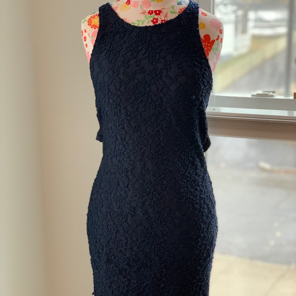 NEW A&F Navy Blue Lace Dress